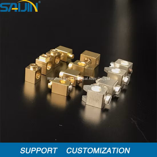 Hot Selling Socket Earth Universal Contact Assembled with Screw Bolt Nickel Plated Electrical Brass Contact Terminal